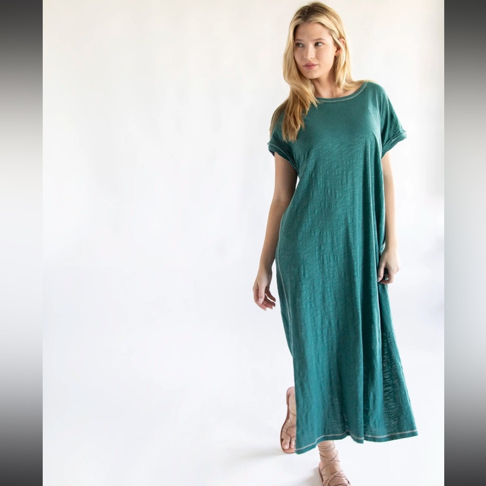 Natural Life Frankie Knit Midi Dress Sea Green